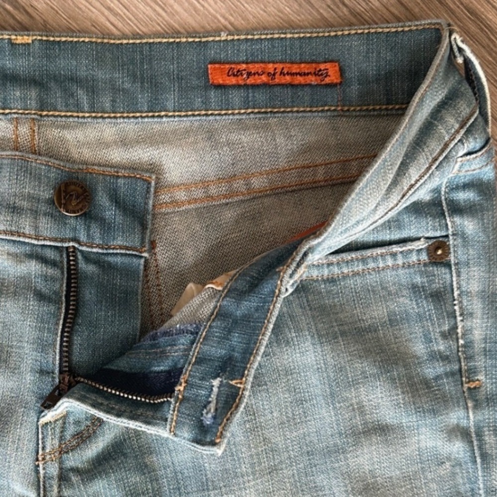 Citizens Of Humanity Jeans 29 Light Wash Kelly #001 Stretch Low Waist Bootcut - Picture 7 of 10